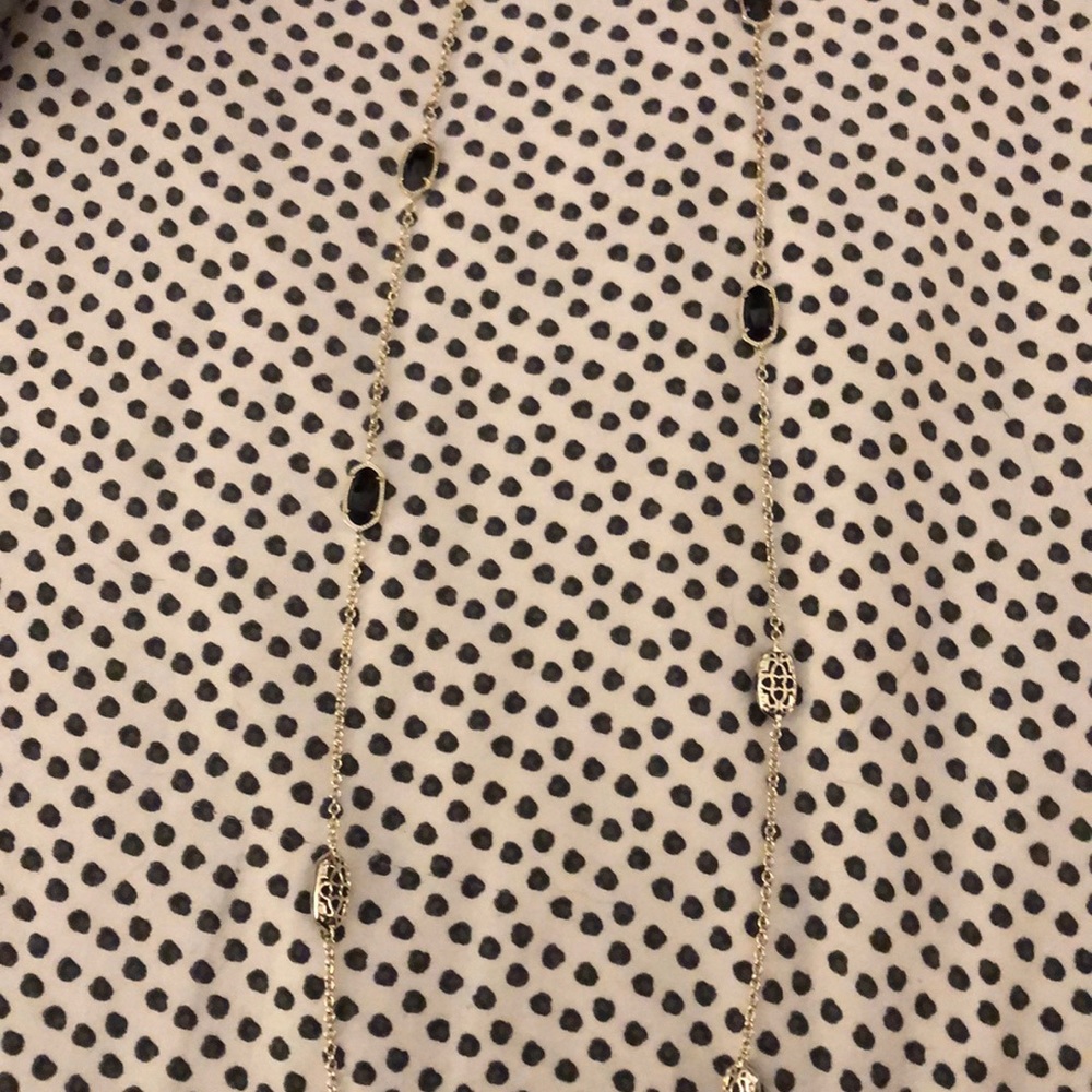 Kendra Scott Kelsie Necklace in black & gold